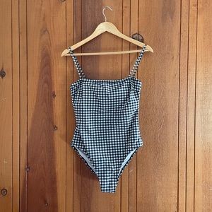 J. Crew Gingham One Piece Swimsuit